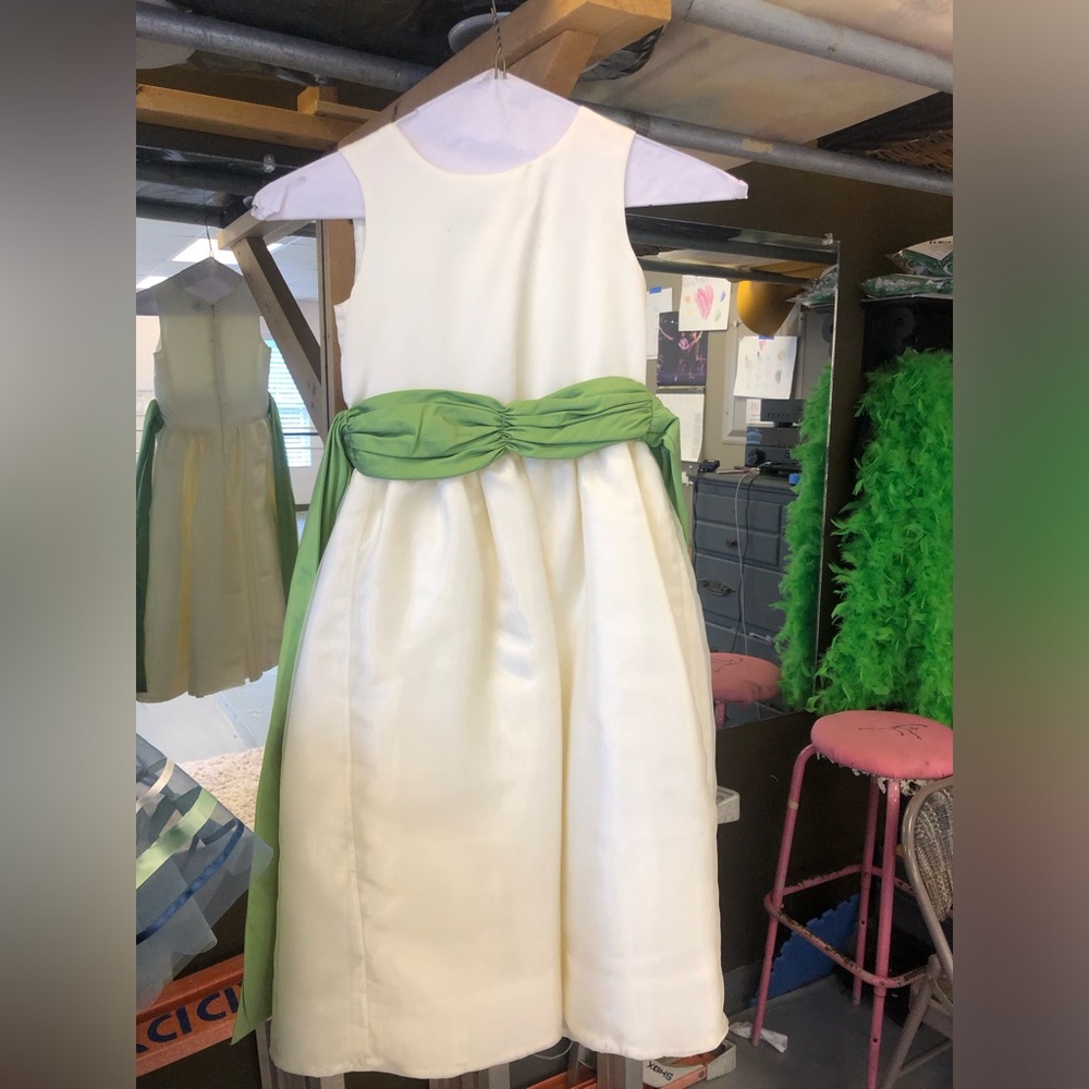 Beautiful white and green children’s dress
